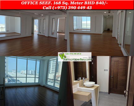 Al Seef, Offices, 170 Sq. Meter,  Modern Office Rent BHD 840/Month - Office With Cabins, Toilets, Pantry - Call Sam 39044943