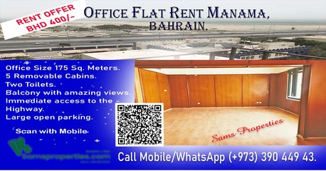 Al Seef, Offices, 98 Sq. Meter, NEW Executive OFFICE In SEEF With CABINS / Toilets & Pantry. BHD 570/-. Call Sam 39044943
