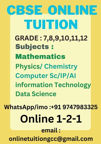 Muscat, Lessons Offered, Tuition  CBSE GRADES 8-9,10,11,12, IMO/ WhatsApp ** +91 9747983325 [om]