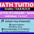 MATH TUITION CBSE G - 8-12  IMO / WhatsApp: +91 9747983325 (#SA)