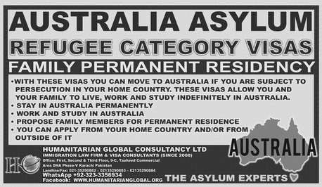 Karachi, Immigration, Australia Asylum Refugee Visa For Families
