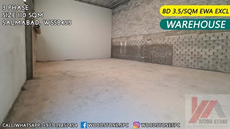 Salmabad, Warehouses, BHD 3,  110 Sq. Meter,  Warehouse, Salmabad - BD 3.500 Per Sqm Excl WSSB453