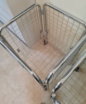 Isa Town, Furniture, BHD 20,  SS Cloth Basket With Castors