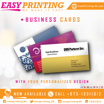 East Riffa, Printing, Business Cards Printing 1000 Qty - 30 BD - With Free Delivery Service!
