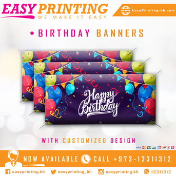 East Riffa, Printing, Birthday Banners Printing With Name Custom & Design.