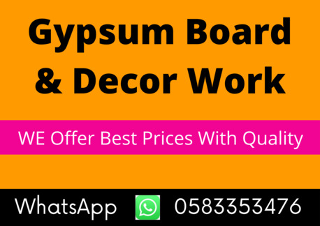 Jeddah, Construction, All Type Of Paint Gypsum Board & Decor Work. Jeddah Saudi Arabia