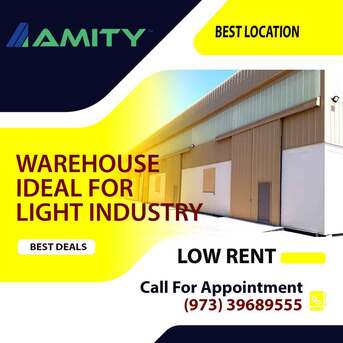 Salmabad, Factories, 625 Sq. Meter,  WAREHOUSE Suitable For FABRICATION - LIGHT INDUSTRY – STORAGE, 3PH Power, Call Us 39689555