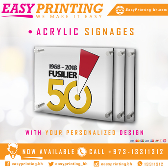 East Riffa, Printing, Acrylic Signage Printing - With Fixing & Free Design Service!