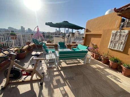 Amman, Apartments/Houses, JOD 18000/year,  Furnished,  2 BR,  Roof Top Fully Furnished Two Bedroom Apart. Two Terrace N Jabal Webdeh  00962777688956