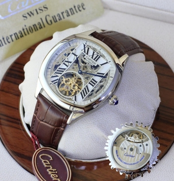 Riyadh, Watches, SAR 580,  Cartier Watch First Copy Automatic Watch Transparent Back