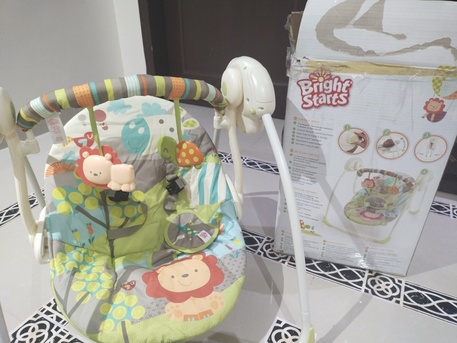 Al Izdihar, Baby & Kid Stuff, SAR 250,  Automatic Swing &ndash; Bright Starts Brand- Perfect Conditions- 450 SAR - Riyadh City