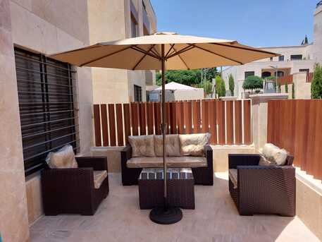 Abdoun, Apartments/Houses, JOD 14000/year,  Furnished,  2 BR,  Ground Fully Furinshed 2B Apartment With Big Terrace In Abdoun 00962777688956