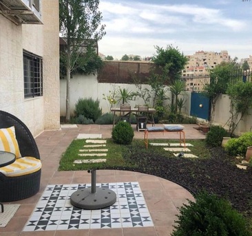 Abdoun, Apartments/Houses, JOD 12000/year,  Furnished,  2 BR,  Ground Fully Furinshed 2B Apartment With Outside Garden In Abdoun 00962777688956
