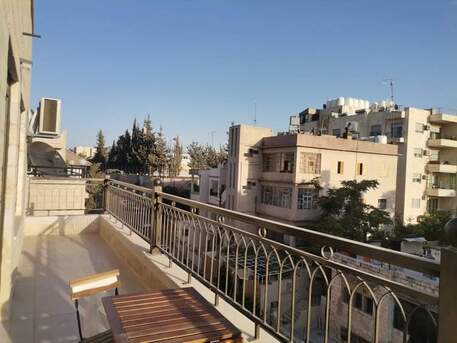 Amman, Apartments/Houses, JOD 11500/year,  Furnished,  2 BR,  Roof Top Fully Furnished Two Bedroom With Balcony In Jabal Webdeh 00962777688956