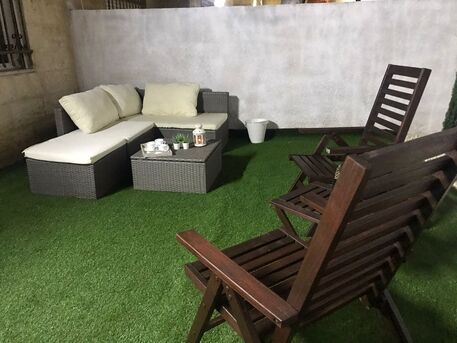 Amman, Apartments/Houses, JOD 9600/year,  Furnished,  3 BR,  Ground Fully Furinshed 3B Apartment With 2 Gardens In 8 Circle 00962777688956