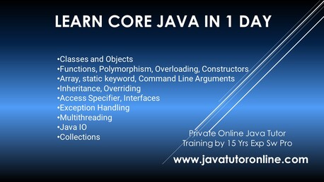 Washington DC, Lessons Offered, Learn Java In One Day