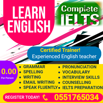 Riyadh, Lessons Offered, JOIN IELTS CLASSES FOR BAND 7+(Academic And General) British Council Trainer.