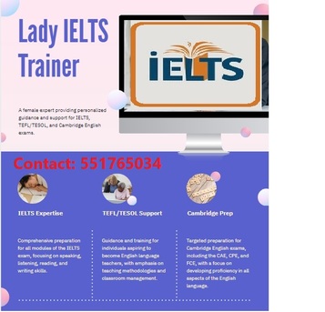 Dammam, Lessons Wanted, 0551765034--SCORE IELTS 7+Band (ACADEMIC &GENERAL)Certified Trainer