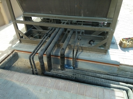 Khobar, Construction, Construction Site Air Conditioning Pipes Installation
