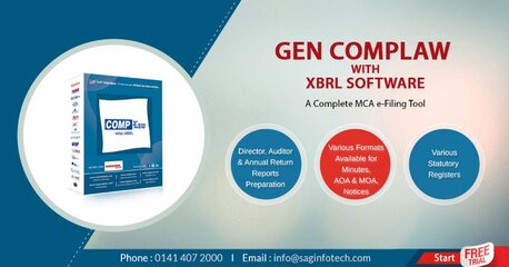 Jaipur, Software, INR 20000,  ROC And MCA Return Filing By Gen Complaw Software