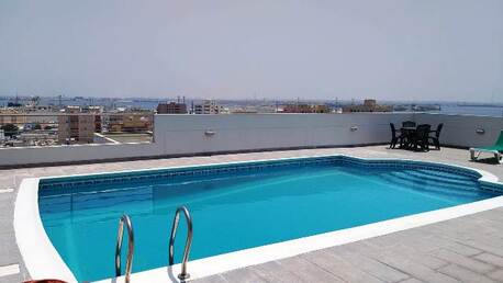 Manama, Apartments/Houses, BHD 350/month,  Furnished,  2 BR,  100% Family Building @ Umalhassam . Pool.Gym.Internet.Car Parking :TONY