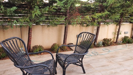 Abdoun, Apartments/Houses, JOD 12000/year,  Furnished,  2 BR,  Ground Fully Furinshed 2B Apart With Baconly And Garden In North Abdoun 00962777688956