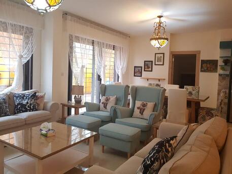 Abdoun, Apartments/Houses, JOD 16000/year,  Furnished,  3 BR,  Ground Fully Furinshed 3B Apartment With Big Terrace In Abdoun 00962777688956