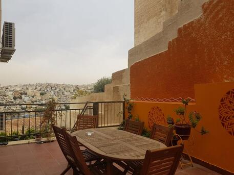 Abdoun, Apartments/Houses, JOD 16000/year,  Furnished,  3 BR,  Ground Fully Furinshed 3B Apartment With Big Terrace In Abdoun 00962777688956