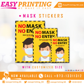 East Riffa, Printing, Mask Stickers - With Customized Sizes!