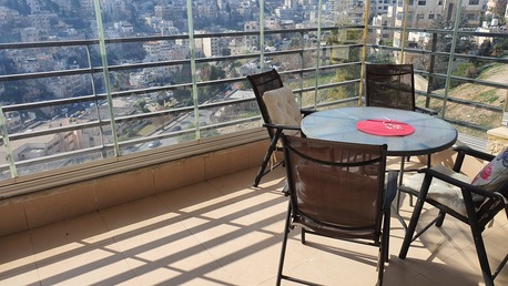 Amman, Apartments/Houses, JOD 13000/year,  Furnished,  2 BR,  Fully Furnished Two Bedroom With Big Baconly In Jabal Webdeh 00962777688956