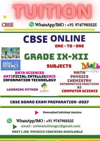 Doha, Lessons Offered, TUITION COMP.Sc / IP / AI   G-(11-12)  IMO /* WhatsApp :  +91 9747983325 (-QA)