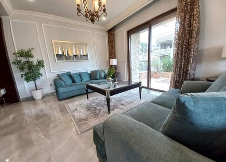 Abdoun, Apartments/Houses, JOD 18000/month,  Furnished,  3 BR,  Ground Fully Furinshed 3B Apartment With Big Garden In Abdoun 00962777688956