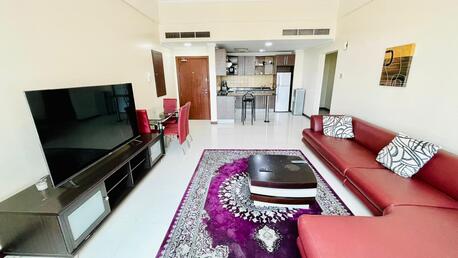 Juffair, Apartments, Flats, Houses & Villas, BHD 300/month,  Furnished,  1 BR,  FULLY FURNISHED 1 BEDROOM FLAT WITH EWA
