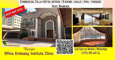 Manama, Commercial Villas, BHD 3200,  Large Commercial Villa Rent In Seef, Bahrain, For Commercial Use - Call Sam 39044943