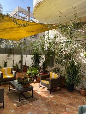 Amman, Apartments/Houses, JOD 10000/year,  Furnished,  2 BR,  Ground Fully Furinshed 2B Apartment With Outside Garden In First Circle 00962777688956