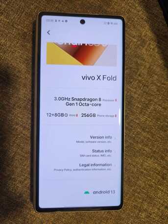 Riyadh, Mobile Phones, SAR 4200,  VIVO X Fold (5G) Blue