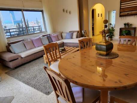 Amman, Apartments/Houses, JOD 10000/year,  Furnished,  2 BR,  Rooftop Fully Furnished 2B Apart With Big Terrace View In Jabal Webdeh 00962777688956