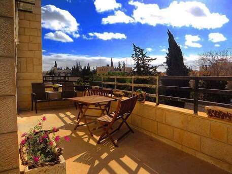 Amman, Apartments/Houses, JOD 10000/year,  Furnished,  2 BR,  Rooftop Fully Furnished 2B Apart With Big Terrace View In Jabal Webdeh 00962777688956