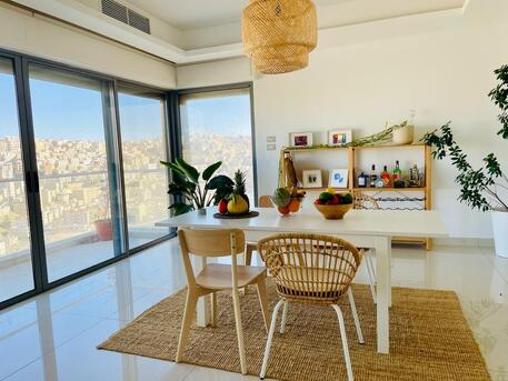 Abdoun, Apartments/Houses, JOD 13000/year,  Furnished,  3 BR,  Semi Furnished Three Bedroom Apartment With Baconly In Abdoun 00962777688956