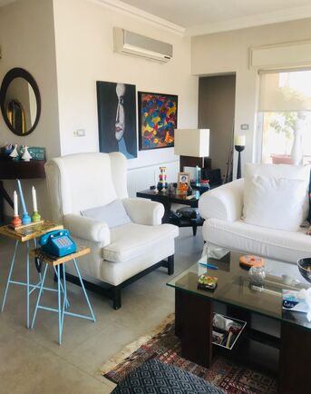 Amman, Apartments/Houses, JOD 16000/year,  Furnished,  2 BR,  Fully Furnished Two Bedroom With Big Baconly In Jabal Webdeh 00962777688956