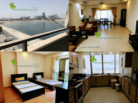 Juffair, Apartments/Houses, BHD 500/month,  Furnished,  2 BR,  Luxury Flat Rent In Juffair - Large 2 BHK Sea View Flat - Best Offer - Call Sam 39044943