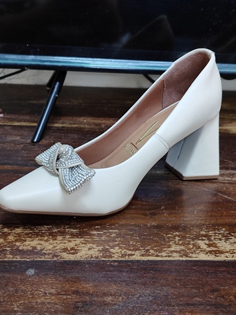 Heels & Wedges | Silver Partywear Diamond Studded Sandals | Freeup
