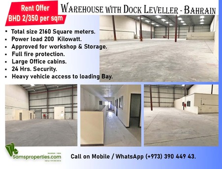 Muharraq, Warehouses, New Industrial Warehouses Starts Booking For FACTORY, WORKSHOP, STORAGE. Call Sam 39044943