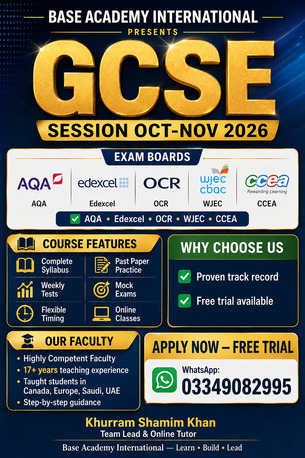 Dubai, Lessons Wanted, O-Level/IGCSE/GCE(AQA-Edexcel-OCR-WJEC)