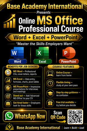 Riyadh, Lessons Offered, Online MS Office Course For All