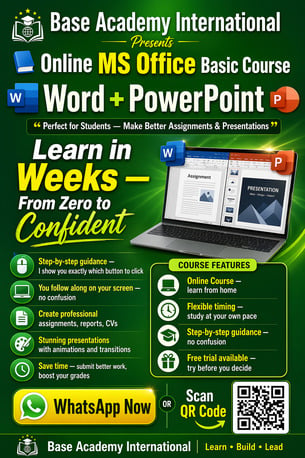 Riyadh, Lessons Offered, Online MS Office Course For All