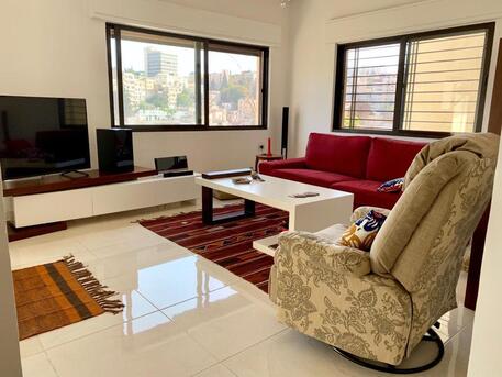 Amman, Apartments/Houses, JOD 13000/year,  Furnished,  3 BR,  Fully Furnished 3B Apart With Baconly In Jabal Webdeh 00962777688956
