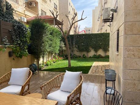 Abdoun, Apartments/Houses, JOD 20000/year,  Furnished,  3 BR,  Ground Fully Furinshed 3B Apart With Big Garden In Abdoun 00962777688956