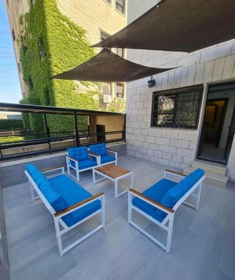 Amman, Apartments/Houses, JOD 9600/year,  Furnished,  2 BR,  Ground Fully Furinshed 2B Apartment With Outside Terrace In Jabal Webdeh 00962777688956