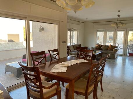 Abdoun, Apartments/Houses, JOD 16000/year,  Furnished,  3 BR,  Roof Top Fully Furnished 3B Apart With Big Terrace In Abdoun 00962777688956